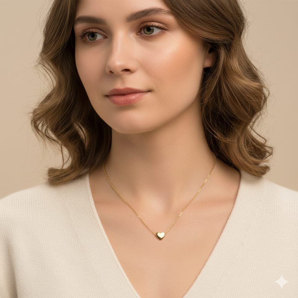 Minimalist Heart Pendant Necklace