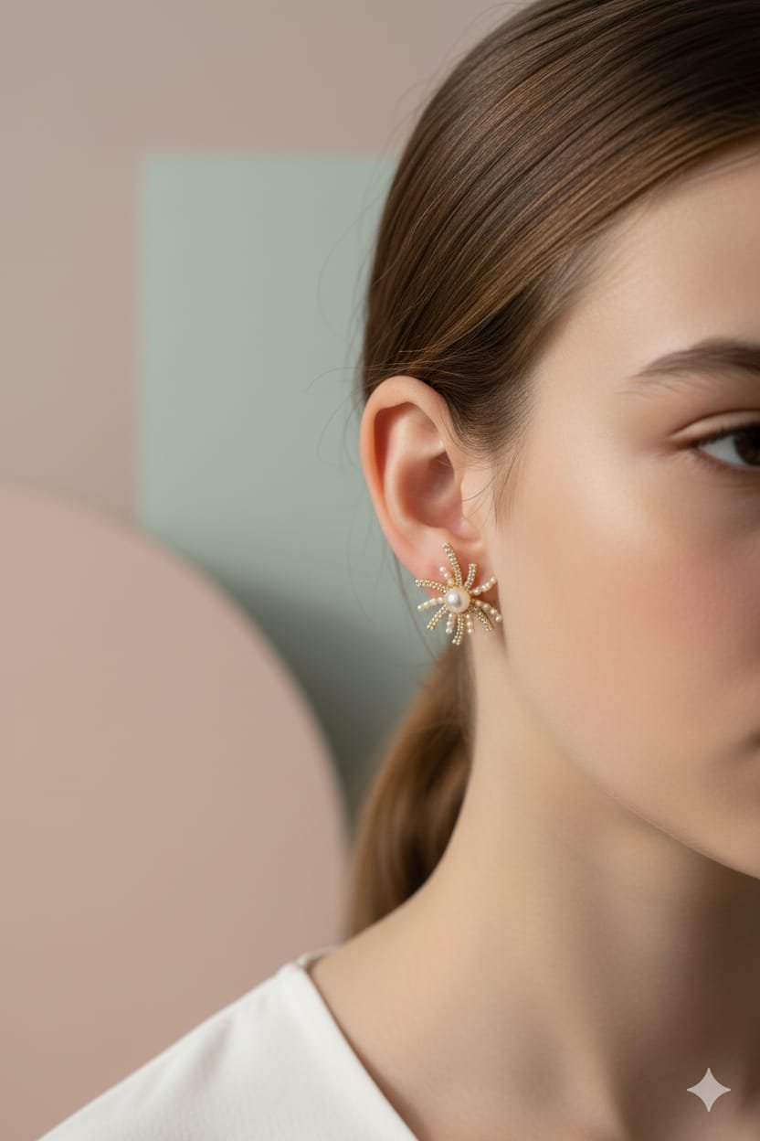 Radiant Starburst Pearl Studs