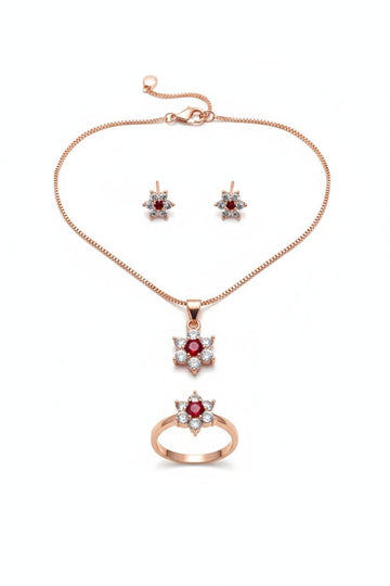 Floral Crystal Jewelry Sets