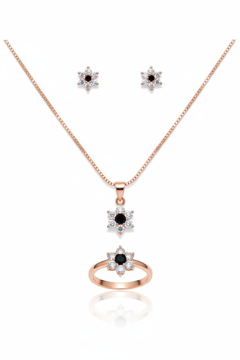 Floral Crystal Jewelry Sets