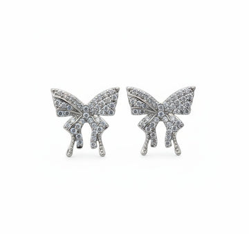Sparkling Butterfly Stud Earrings