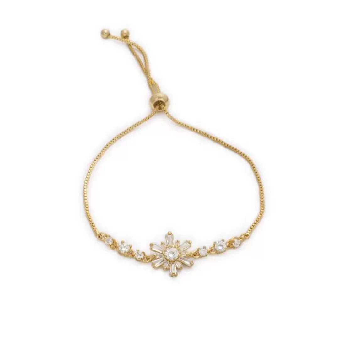 Golden Blossom Charm Bracelet