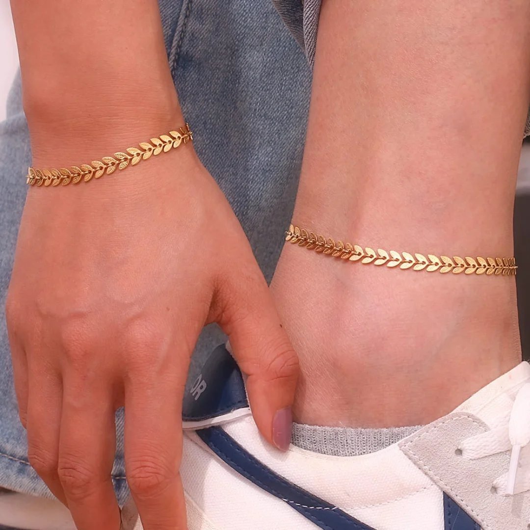 Golden Vine Anklet
