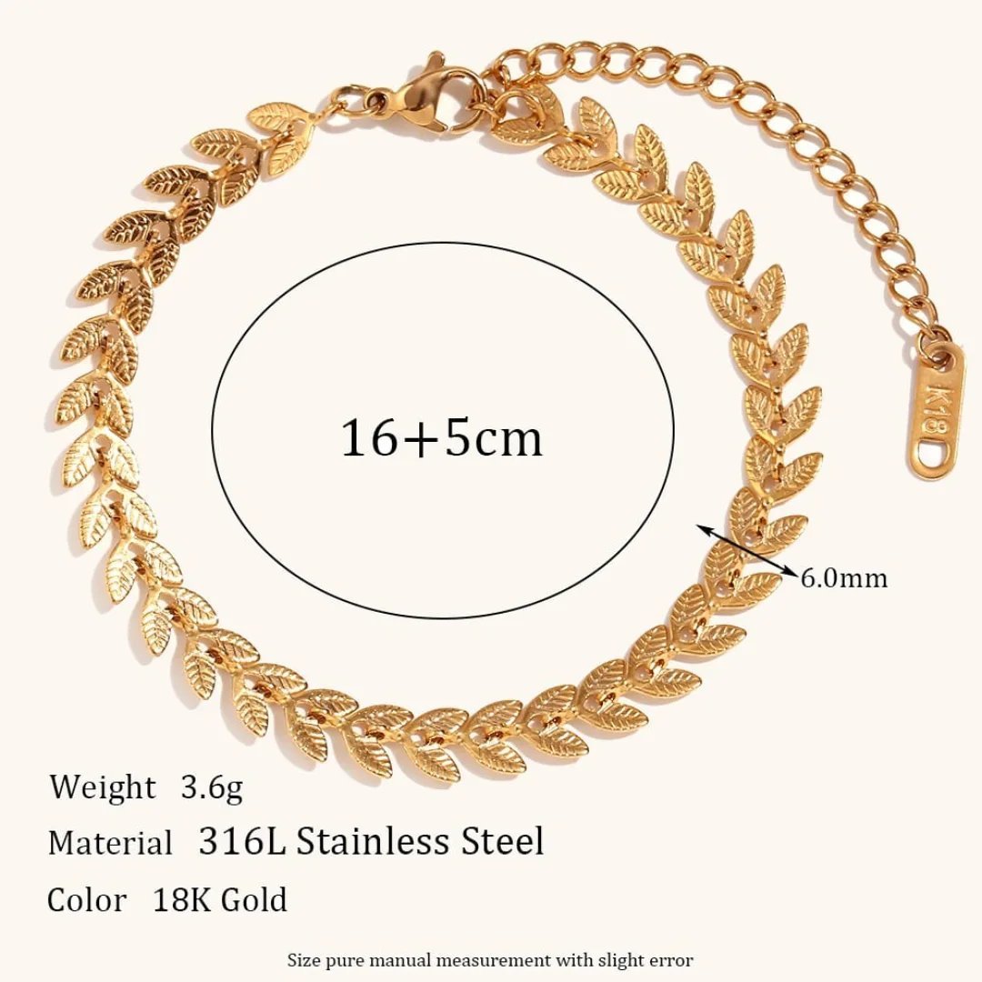 Golden Vine Anklet