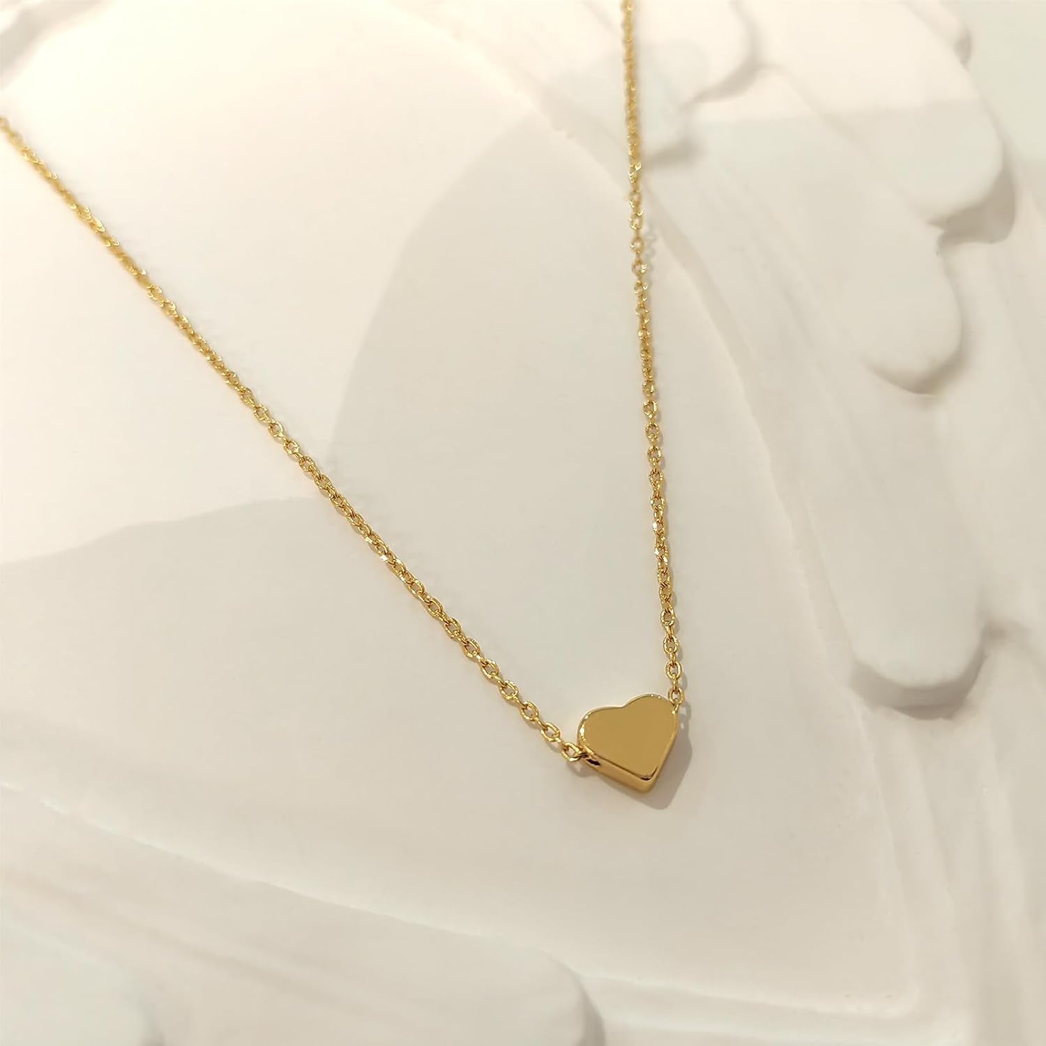 Gold Heart Pendant Necklace