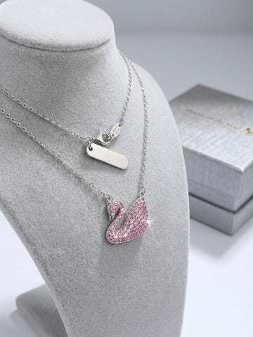 Blush Swan Sparkle Necklace