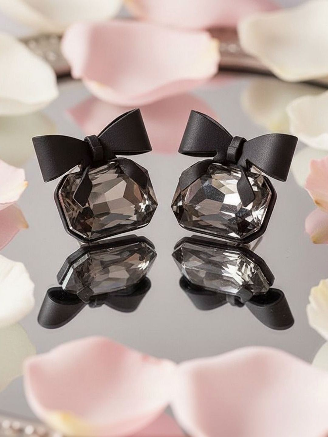 Cute Bow Crystal Statement Earrings