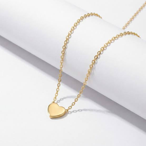 Gold Heart Pendant Necklace
