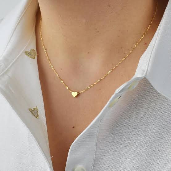 Gold Heart Pendant Necklace