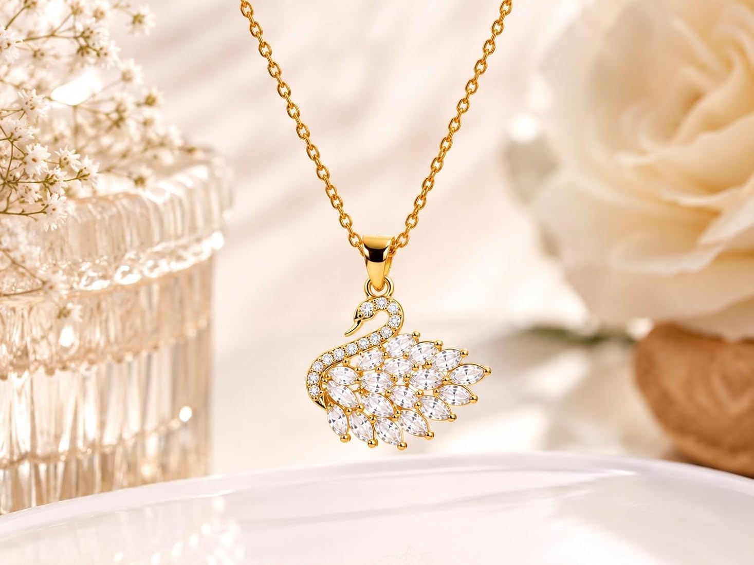 Swan Pendant Necklace