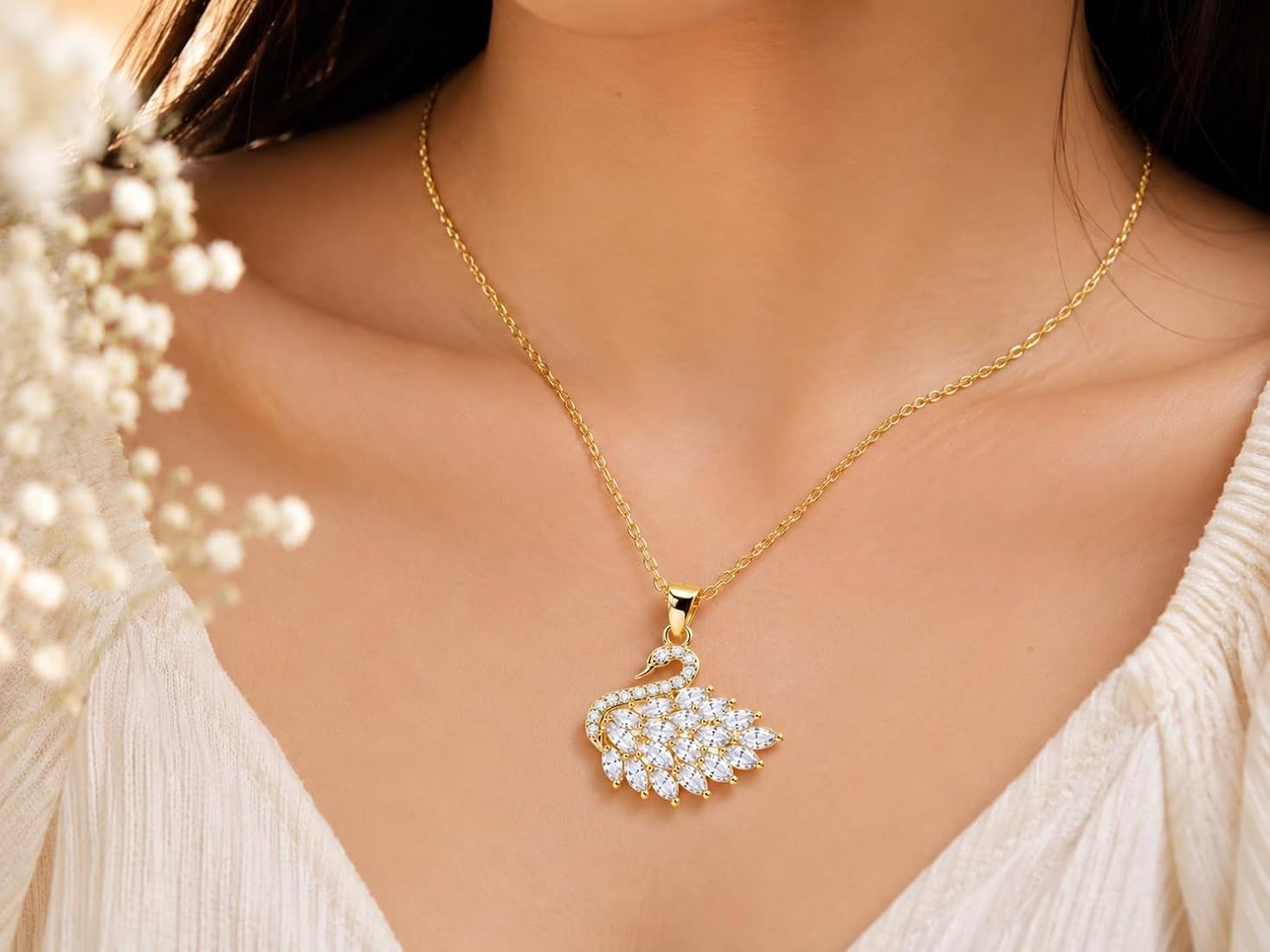 Swan Pendant Necklace