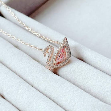 Rose Gold Elegant Rhinestone Necklace