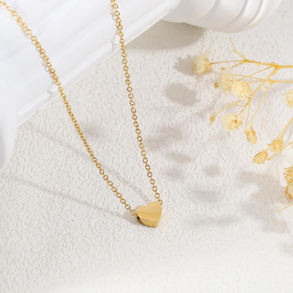 Gold Heart Pendant Necklace