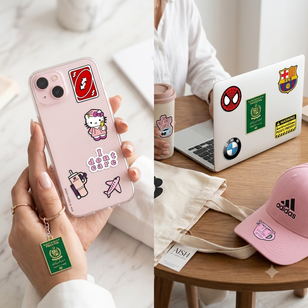 3D Enamel Premium Metal Sticker