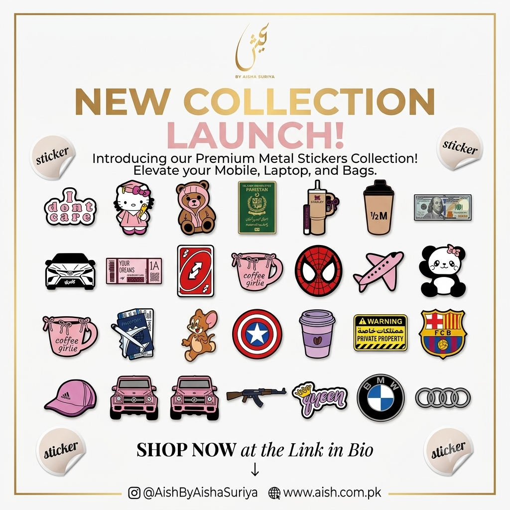 3D Enamel Premium Metal Sticker