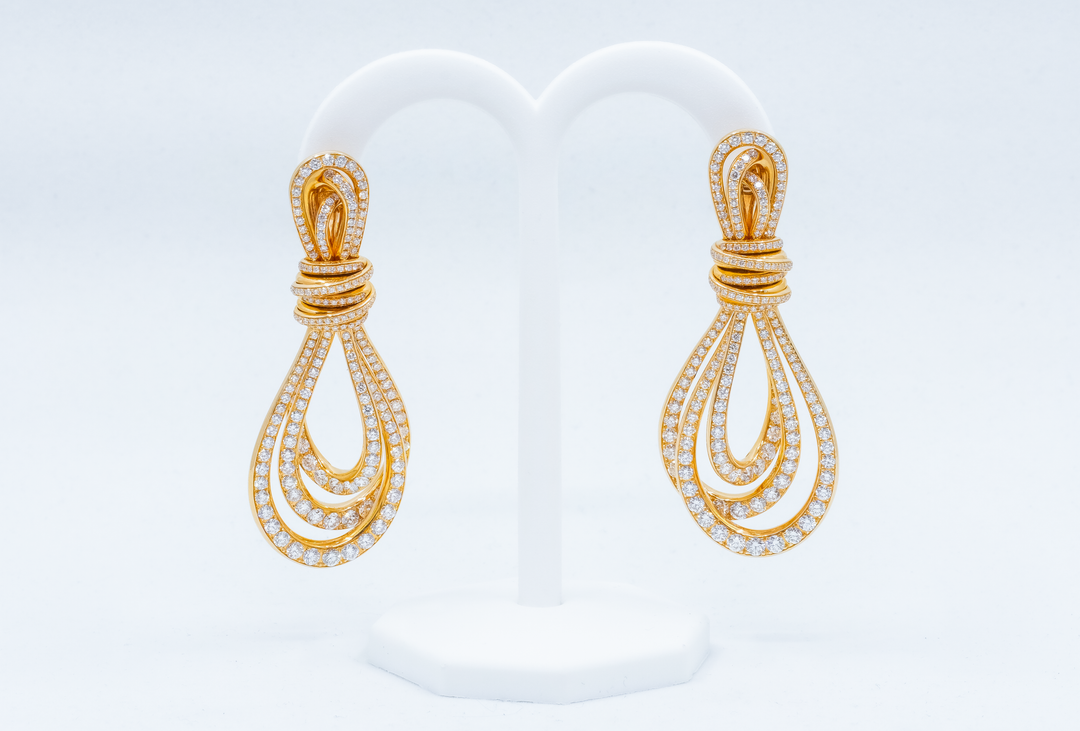 Royal Bowtie Zirconia Drop Earrings