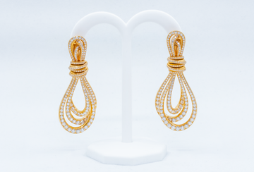 Royal Bowtie Zirconia Drop Earrings