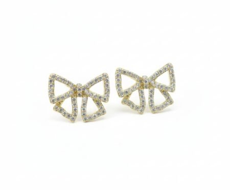 Dainty Bow Sparkle Studs