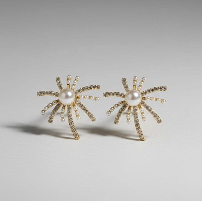 Radiant Starburst Pearl Studs