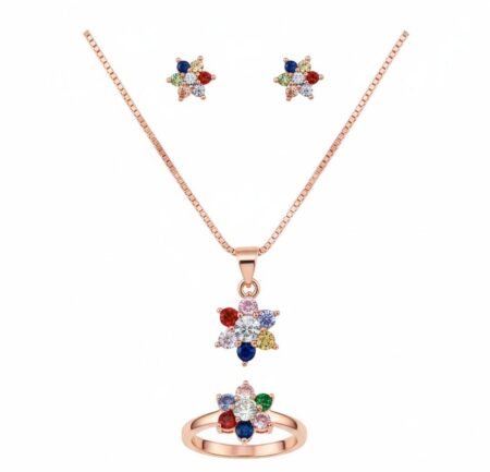 Floral Crystal Jewelry Sets