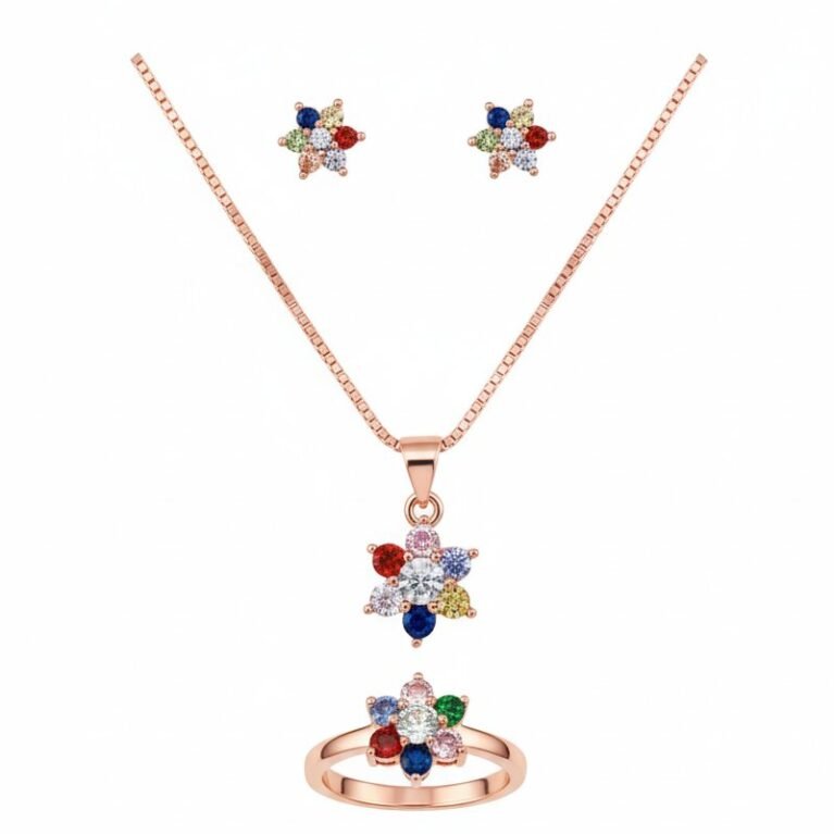 Floral Crystal Jewelry Sets