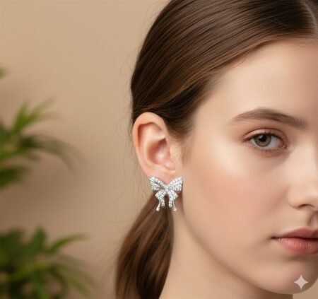 Sparkling Butterfly Stud Earrings